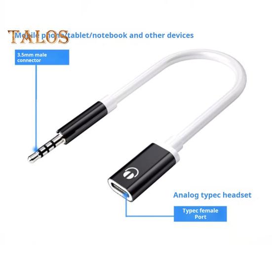 Καλώδιο Ήχου 3.5MM Αρσενικό σε Θηλυκό Τύπου C Προσαρμογέας Ακουστικών για Mp3 Player Φορητό Υπολογιστή Tablet Ακύρωση Θορύβου Απώλειας Ήχου Προσαρμογέας Ακουστικών