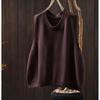 Women's Crew Neck Sleeveless Loose Fit Retro Knit Vest Loose Fit Layering Waistcoat