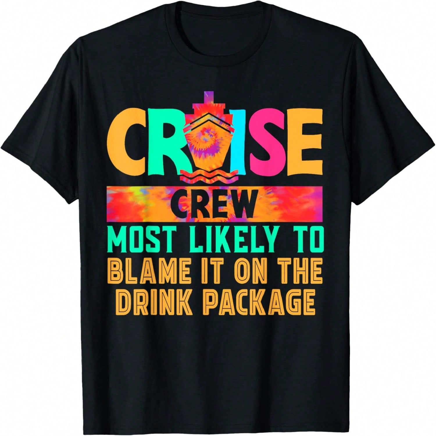 Cruise Crew Most Likely To Blame It On The Drink Package T-Shirt S разноцветный