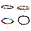 Natural Stone Beads Bracelet Women Men Beads Wristband Bangle Elastic Cord Unisex Bracelet Jewelry BR18Y0533-3