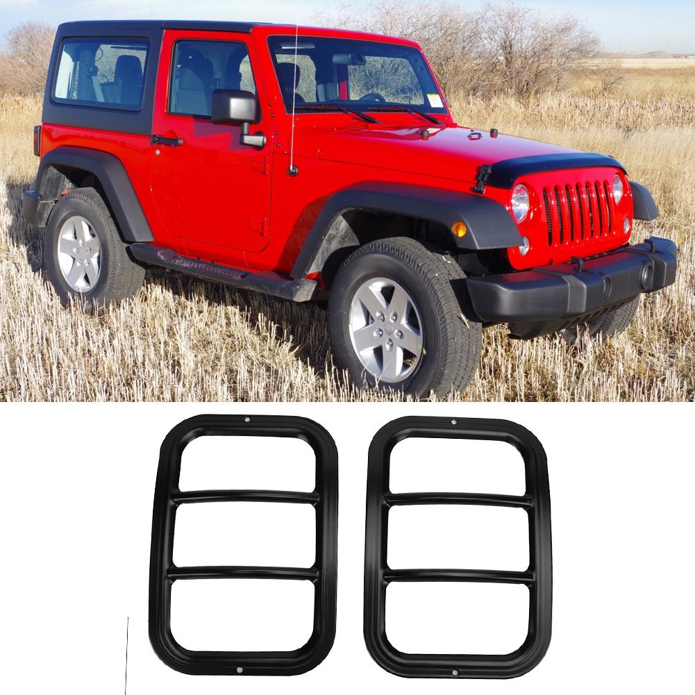 Copertura del telaio della luce fendinebbia del paraurti posteriore 2 pezzi adatta per Jeep Wrangler 2007-2018
