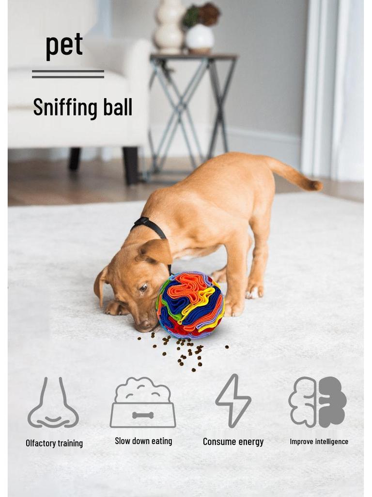 Colorful Sniffing Ball Teething Puzzle Toy for Dogs
