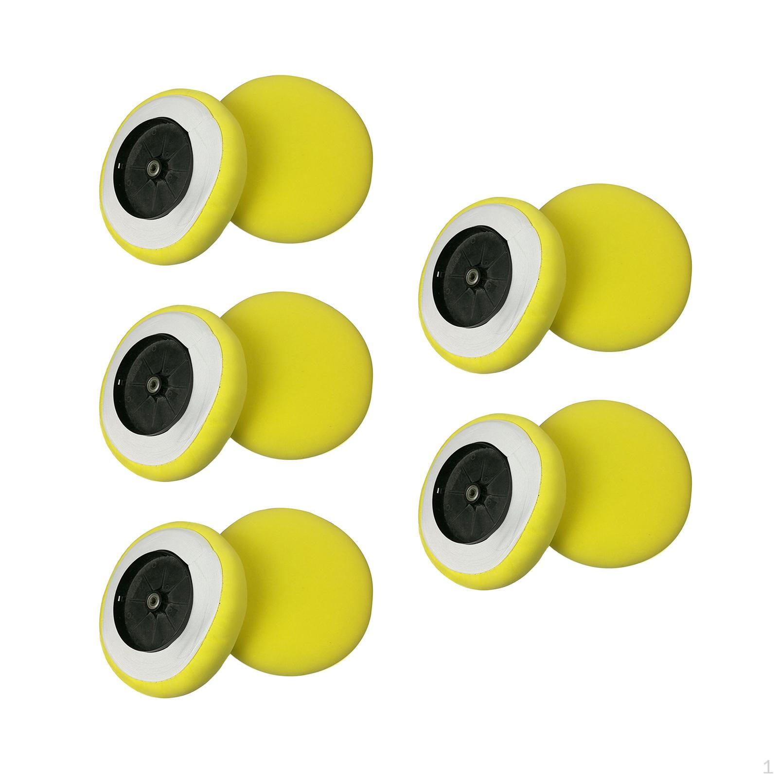 

10 Pieces Bonnet Polishing Covers Yellow Sponge Replace Waxing Pads for Car Paint Care Diameter 20cm