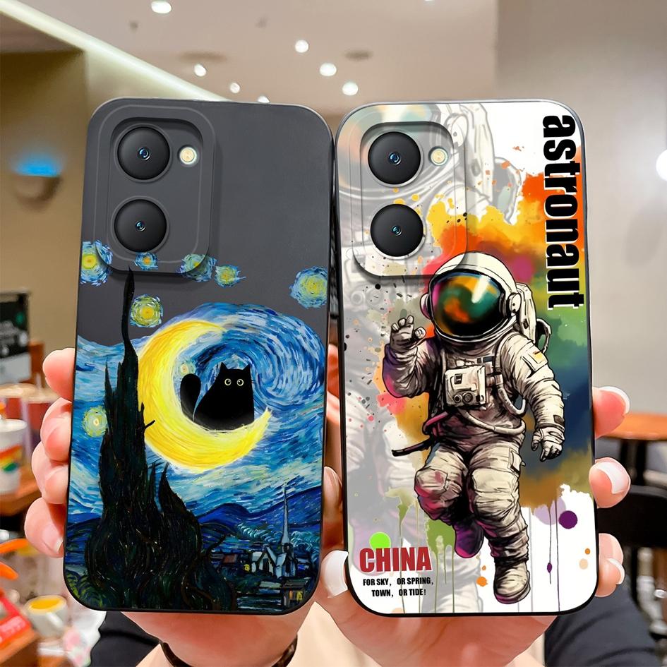 Cover Custodia Antiurto Per Vivo Y03 Y17S Y19S Y27 Y28 Y36 Y38 Y78 Plus T3 T3X 4G 5G Motivo Floreale Piccolo Silicone Morbido Protezione Fotocamera Per Vivo Capas