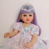 Lifelike 55cm Full Vinyl Body Reborn Baby Dolls Betty Real Looking Princess Girl Baby Dolls with Colorful Pasted Long Hair Newborn Doll Kid's Play Toy