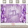1Pcs Banner 1pc Purple Glitter Birthday Decoration Background Winter Backdrop Decorations For Photo Studio Photo Booth Christmas