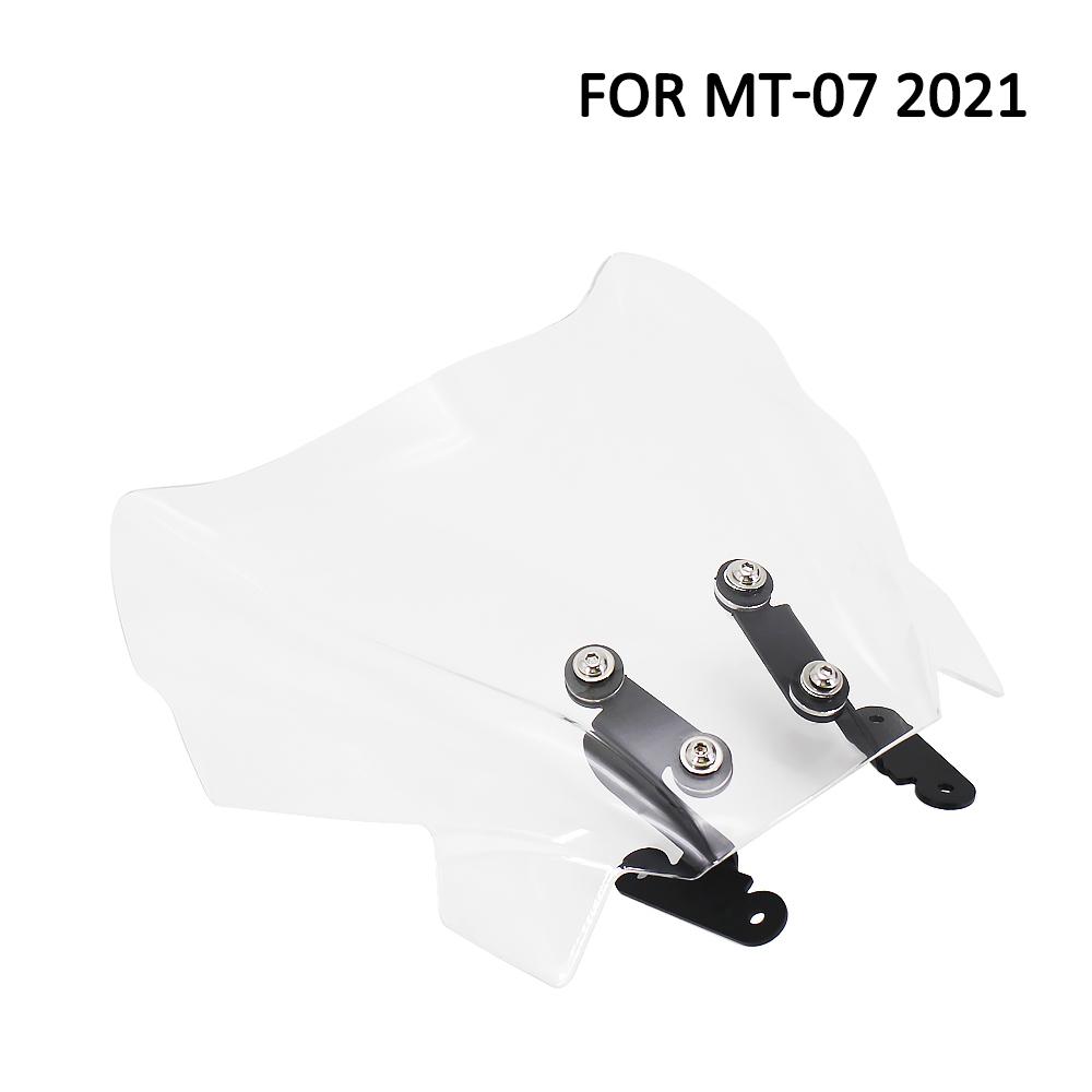 For YAMAHA MT07 MT-07 MT 07 2021-2024 Motorcycle Front Windscreen Spoiler Windshield Fairing Viser Visor Wind Screen Deflector