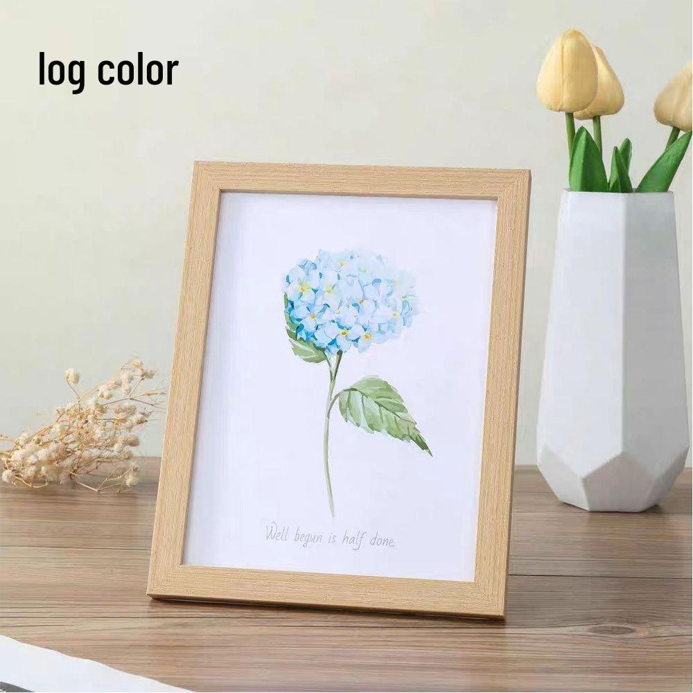 Elegant 3D Wooden Photo Frame: 6-Inch Tabletop & Wall-Hanging Display.