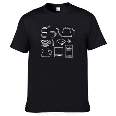 New Pour Over Coffee Kit Blue T-Shirt Aesthetic Clothes T-shirt Short Short T-shirt Mens T Shirt
