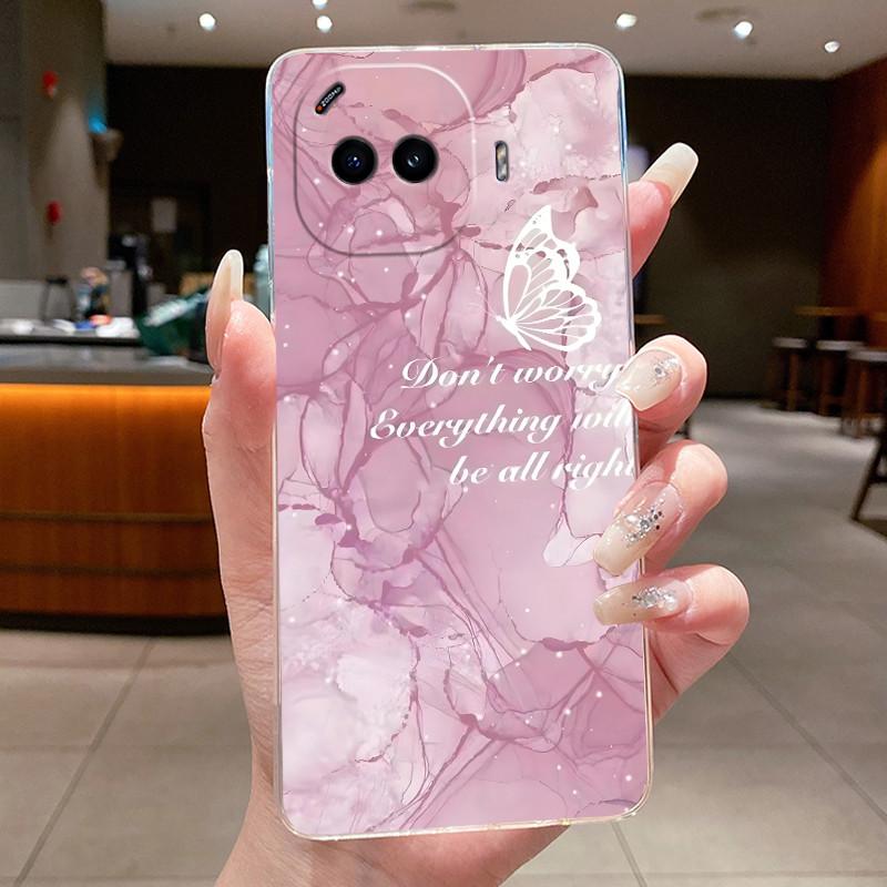 Phone Case For Vivo IQOO Z11 Turbo Fundas Capa Butterfly Bow Protective Casing Transparent Soft Silicone TPU Cover Coque