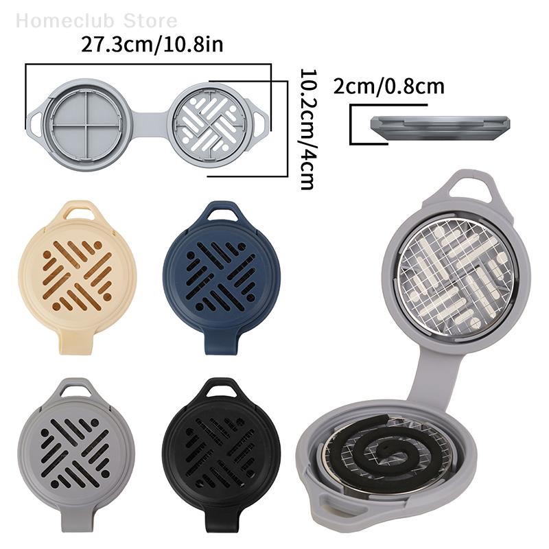 1Pc Portable Mosquito Coil Box With Carabiner For Outdoor Camping Silicone Mosquito Incense Rack Holder Hiking Accessories