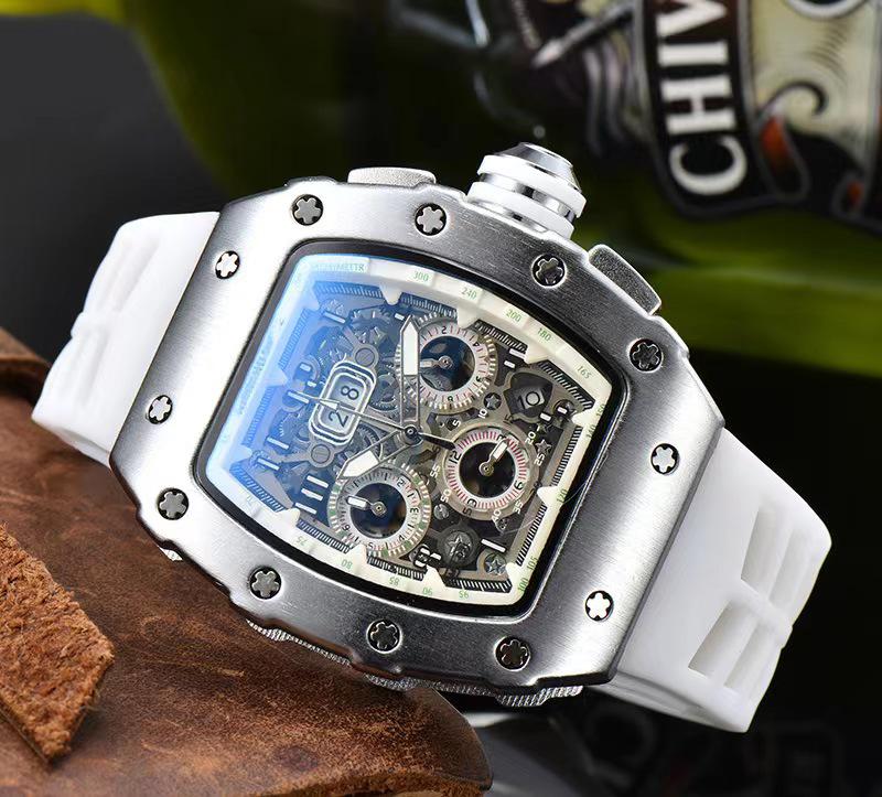 Iridescent Wine Barrel Men's Multifunctional Waterproof Watch
