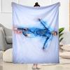 Brazilian Soccer Player Action. Blanket Durable Comfort Perfect for Livingroom Picnics Sofa Four Seasons Multipurpose Modern Style