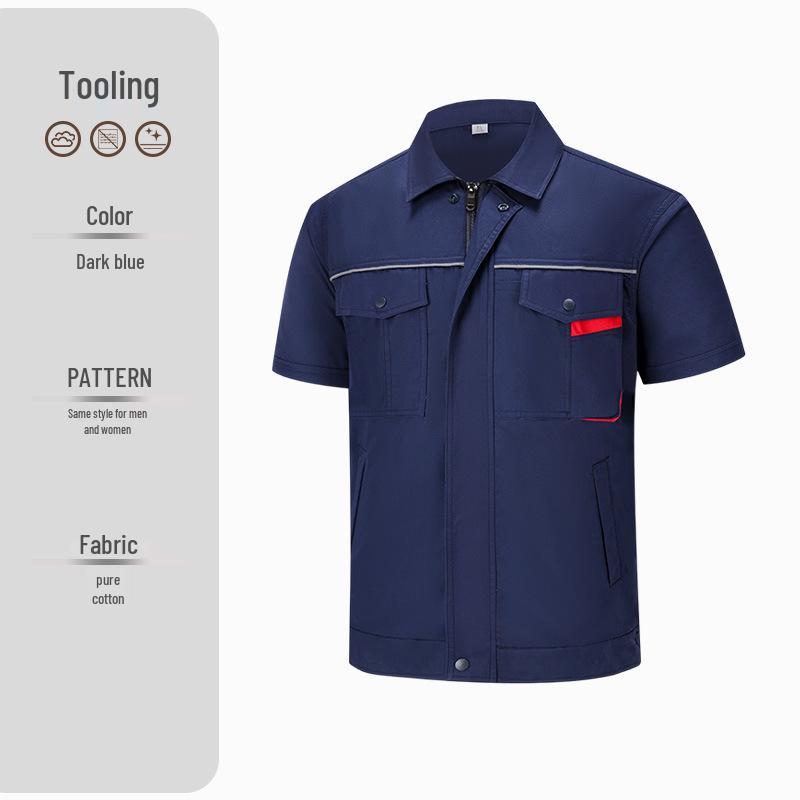 Durable Summer Cotton Twill Workwear Set with Custom Logo - Wear-Resistant Labor Protection Uniform