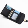 2024 Women's Short Color Block Foldable Wallet - Versatile, Fashionable, Compact Coin Purse with Snap Closure.