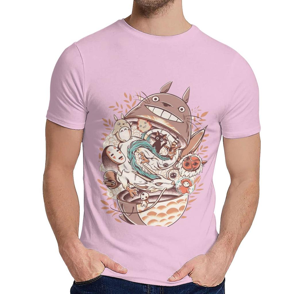Pure Cotton Ramen Horor Hayao Miyazaki Japanese Anime T Shirt Unisex Unique Design Soft Cotton Fashion