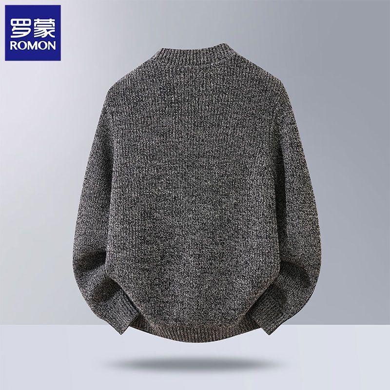 ROMON E Men's 100% Wool Round Neck Sweater