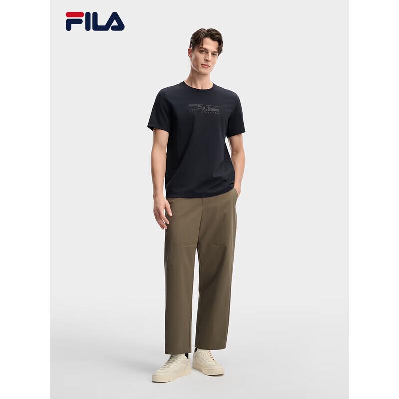 FILA Men s 2026 Spring Knit Short Sleeve Round Neck T-Shirt XL