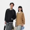 Autumn/Winter Color Block Unisex Cotton Blend Baseball Jacket - Heavyweight 380g College Style Hoodie Cardigan