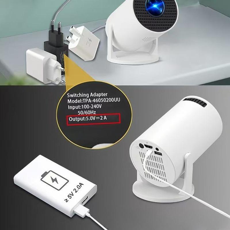 The New M5 Wireless WIFI Same Screen Mobile Phone Can Be Connected To TYPE-C Cable Power Bank Portable Projector