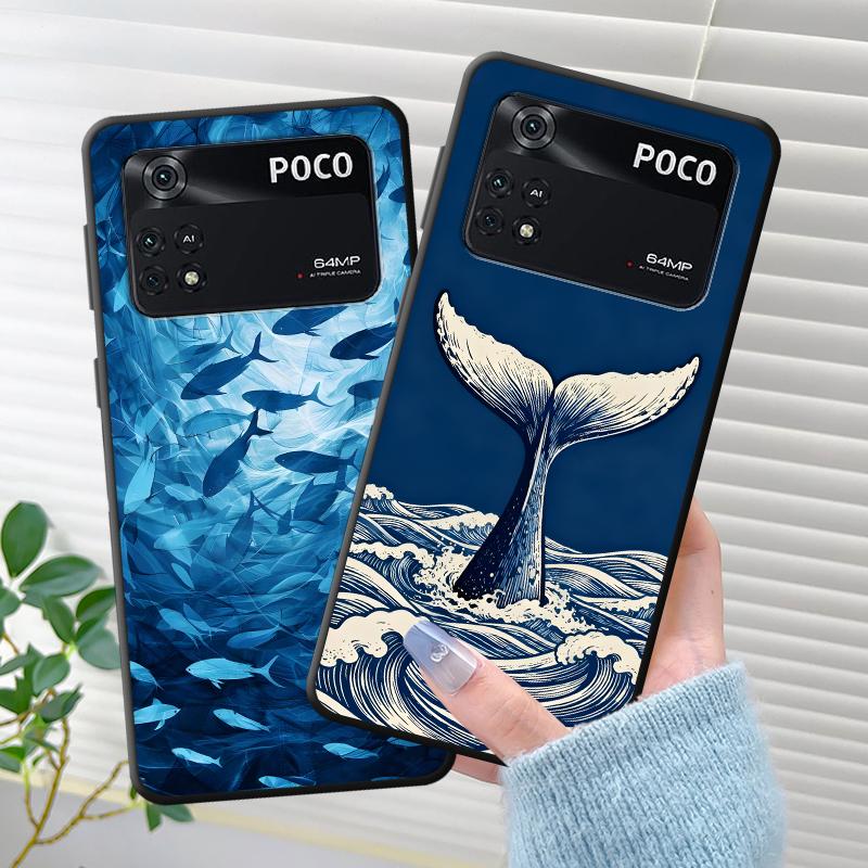Creative Marine Organisms Art Funda Phone Cover Case for Xiaomi Poco F8 F3 M3 M4 M7 Pro C50 F1 C75 M5 C71 X3 X4 X5 X7 Pro C61