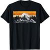 Moonlight Nature Trees Mountains Retro Hiking Forest T-Shirt