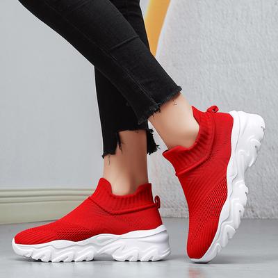 Fashion Women's Shoes Autumn Lazy Mesh Shoes Large New Thick Bottom Breathable Couple Sports Versatile Outdoor Leisure Hiking Shoes Men
