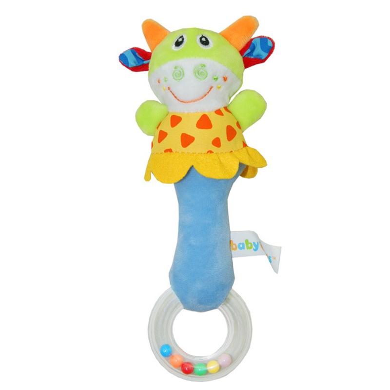 Babyfans Plush Animal Shaker With Colorful Beads Perfect For Sensory Development, Hand-eye Coordination, And Interactive Play