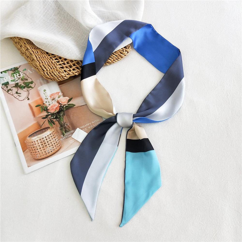 

Новые шарфы Шелковые шарфы Женские весенние и осенние длинные декоративные профессиональные шарфы Летние тонкие стили в сочетании с рубашками Стильные 8*140cm