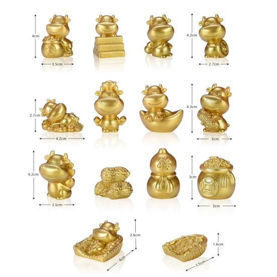 Cartoon Cow Cattle Design Car Home Table Garden Succulent Resin Decor Ornament