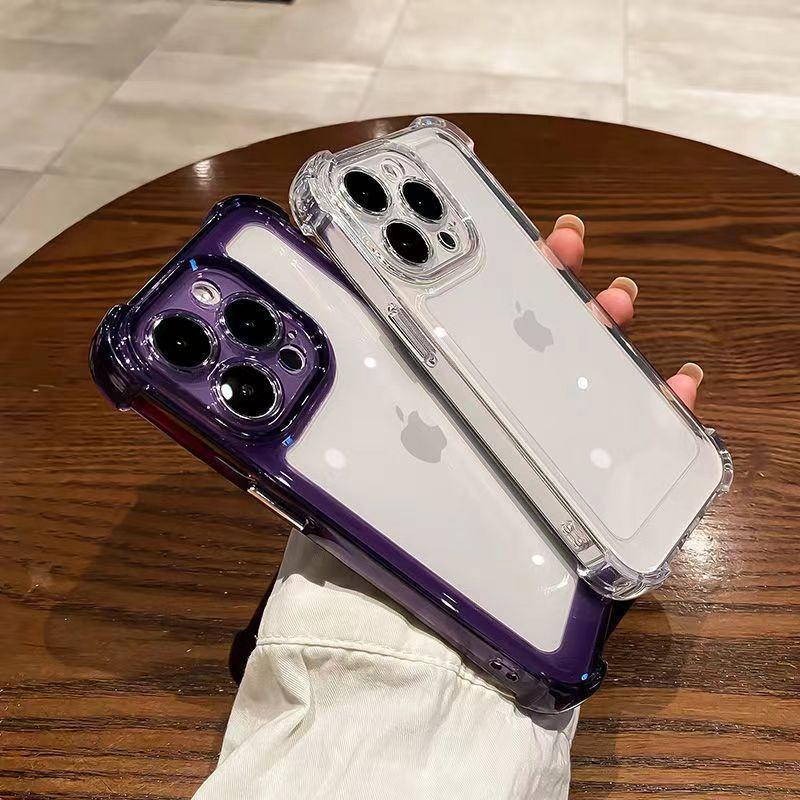 For IPhone 16 Four Corner Anti Drop Airbag Protection Transparent Cover for Apple 15pro Phone Case 13/14 Acrylic