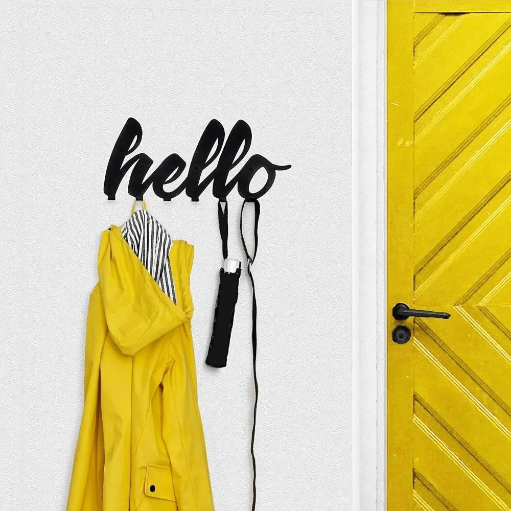 1шт. 6-крючковая стойка Hello Sign - настенные крючки для одежды с профессиональными — фото 5