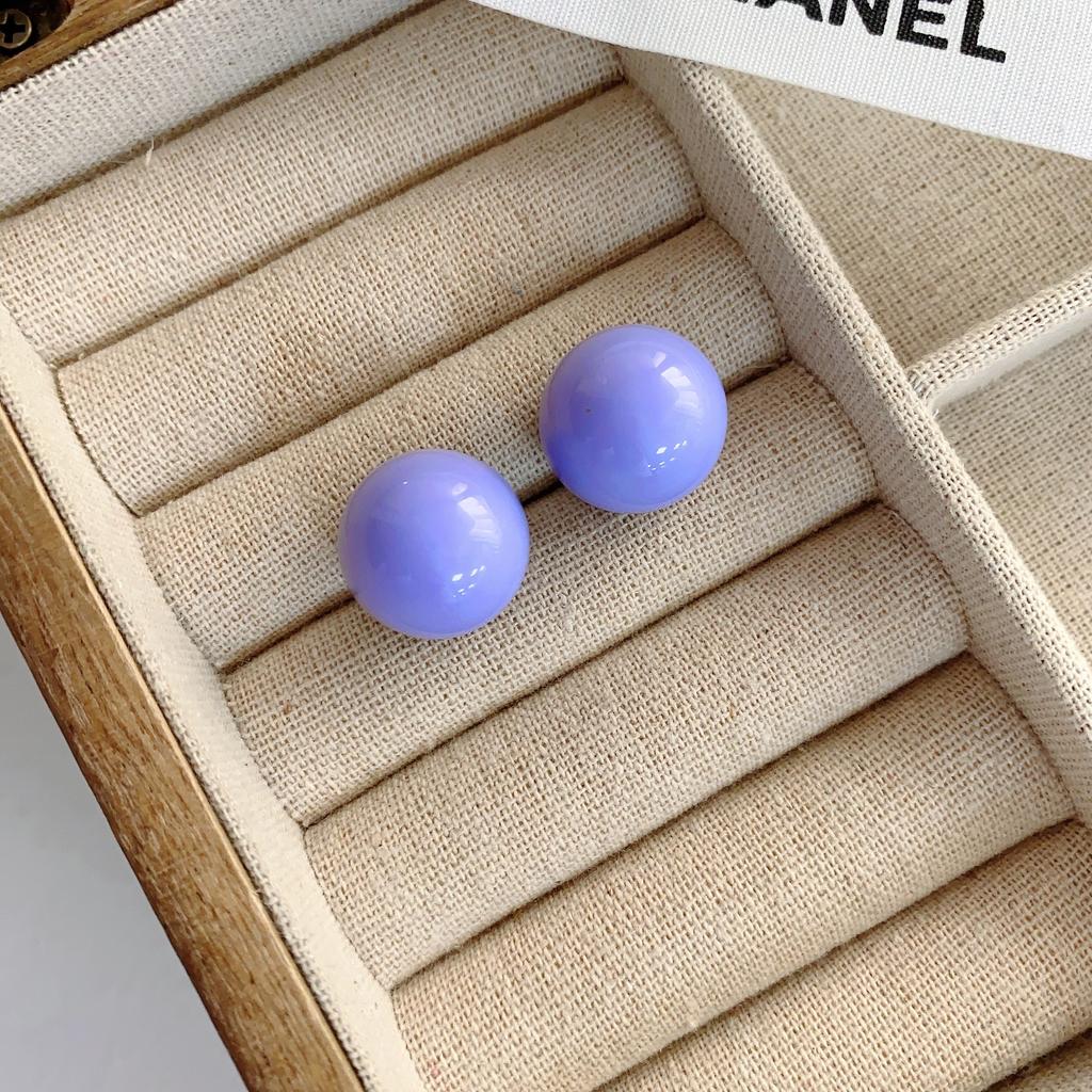 Dopamine Small Fresh Candy Ball Stud Earrings Women'S Summer Temperament Commuter Earrings Senior Sense Earrings