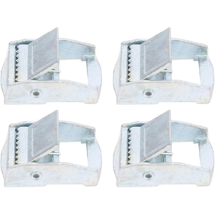 4 Stück Zinklegierung Schnalle Klemmschnallen Verpackungsschnalle für Hochleistungs-Zurrgurt?Niederzurrgurt