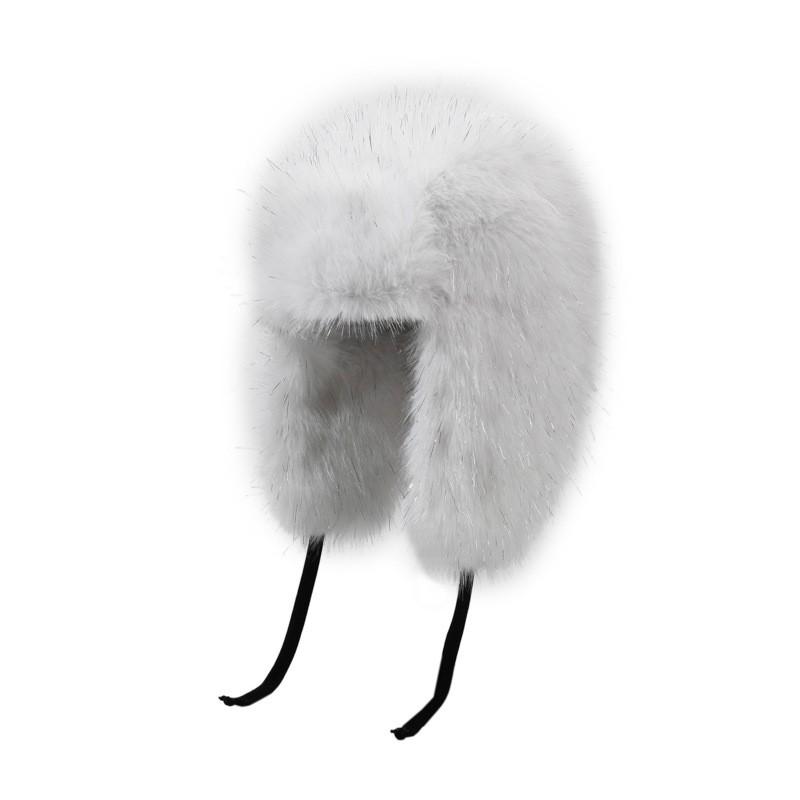 Womens Winter Faux Fox Fur Trapper Hat Thick Warm Beanie Cold Weather Outdoor Use