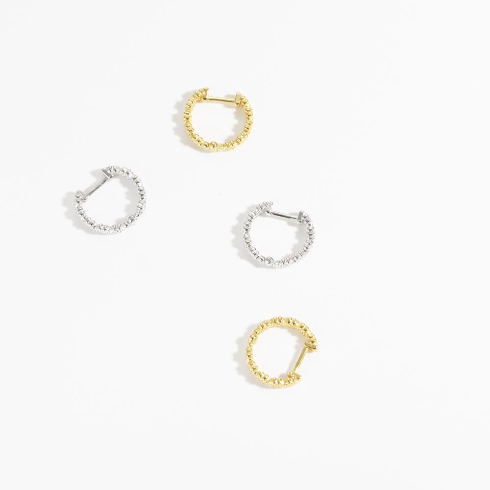 ANDYWEN 925 Sterling Silver Stylish Gorgeous Sterling Silver Gold-plated Zircon Hoop Earring Ladies Simple Jewelry