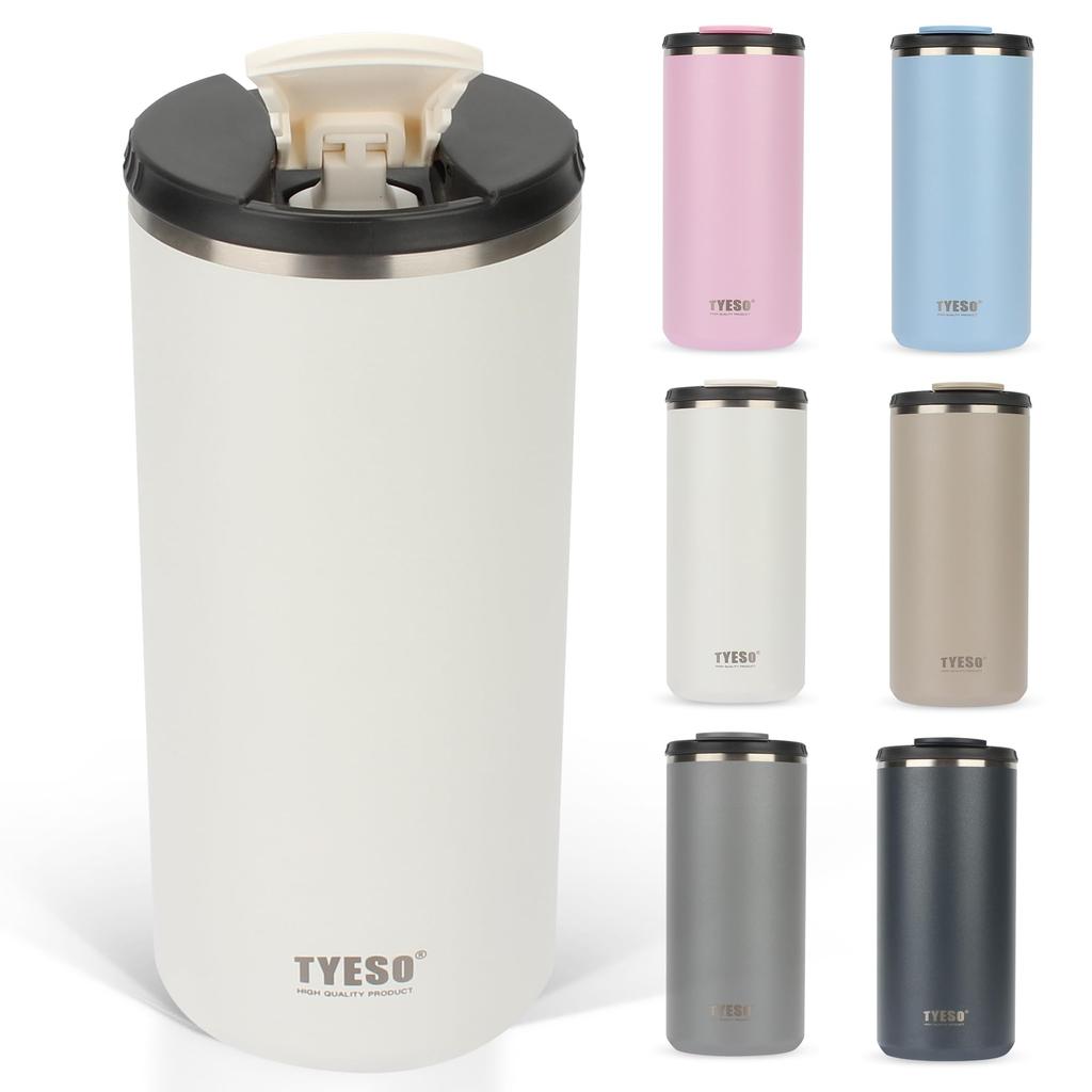 Dishwasher Safe and Leakproof TYESO Tumbler with Vacuum Large Stainless Steel Water Coffee Direct Removable and Washable Gift Lid, Insulated,
