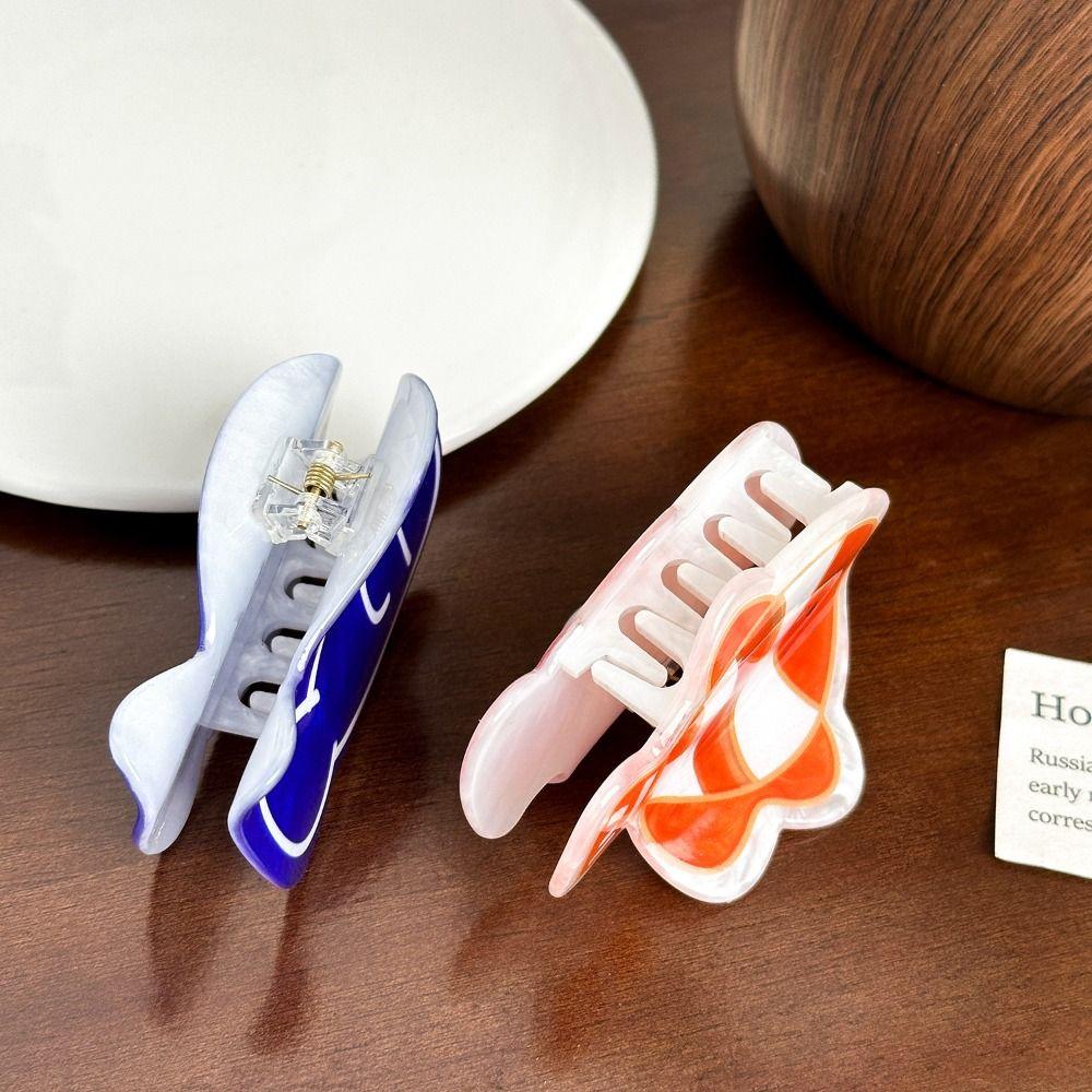 Clown Fish Cute Fish Hair Grab Fish Bone Acrylic Shark Clip Cute Cartoon  Hair Claw  Girls