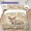 Cute kitten Pattern Bedding uilt Set uilt Cover Pillowcase Home Decoration Birthday Gift (1 * duvet cover + 2 * pillowcase  without core)
