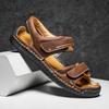 Fashion Summer Handmade Large Size Sandals Men's Outdoor Non-slip Casual Leather Slippers High Quality Beach Lightweight Sandals for Men