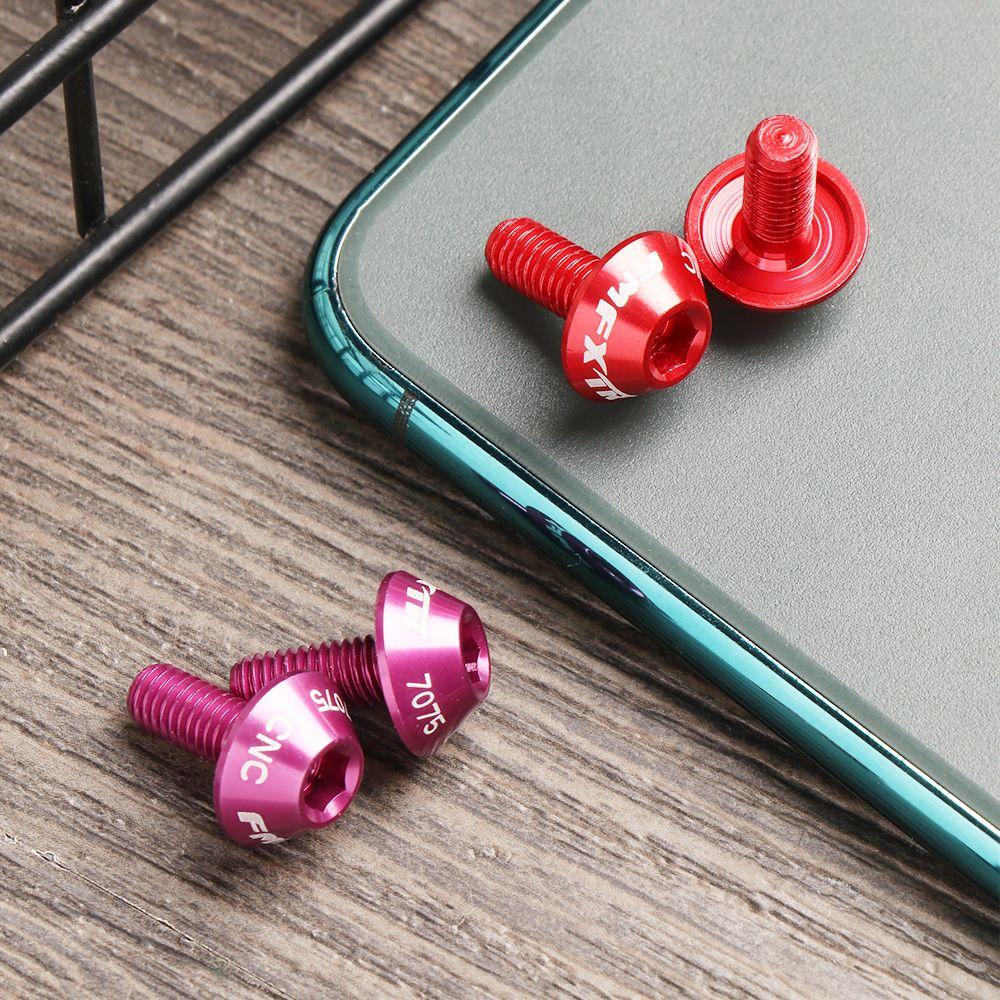 2Pcs Aluminum Alloy Bike Bicycle Water Bottle Holder Cage Screw Bolts M5x12mm Stainless Steel Screw Durable Bike Accessory