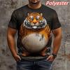 Tiger Bird Mouse Pattern T Shirt For Men Funny Animal 3D Printed Short Sleeve Tees Summer Street Loose Tops Round Neck T-Shirts