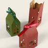 10 Pcs Hollow-Out Christmas Candy Box House-Shaped House-Shaped Gift Box  Christmas Festival Decor
