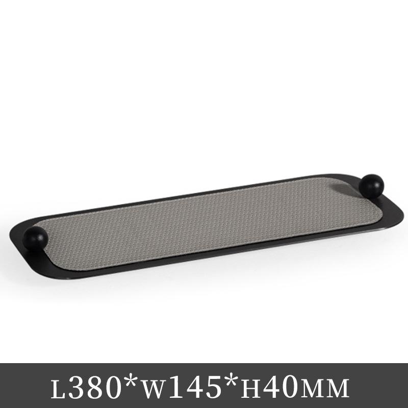 Minimalist Leather and Metal Jewelry Storage Tray with Aroma Feature for Bedrooms