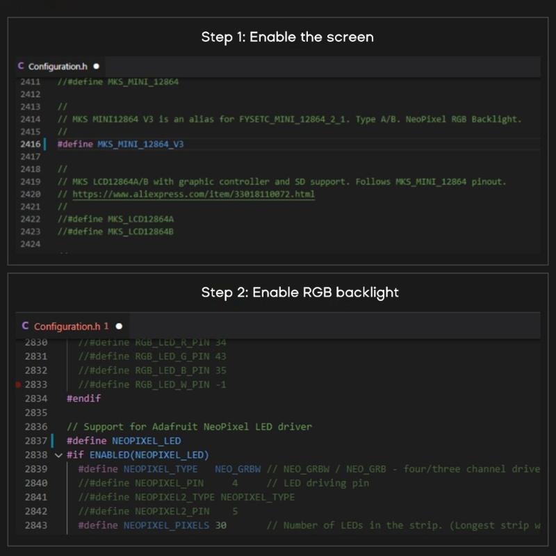 MINI12864 3.0 LCD Příslušenství pro 3D tiskárny 12864 pro LCD displej Podpora Marlin- S -Držákem na karty