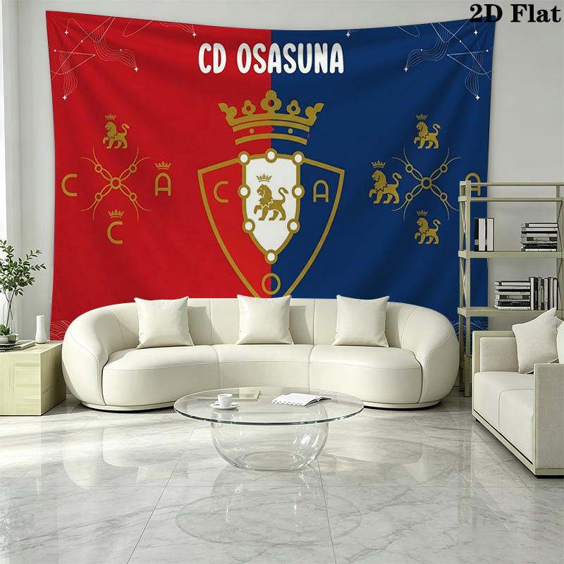 Osasuna Wall Tapestry Aesthetic Wall Hanging Printed Fabric Blanket Decorative Tapestries for Bedroom Living Room Home Decor