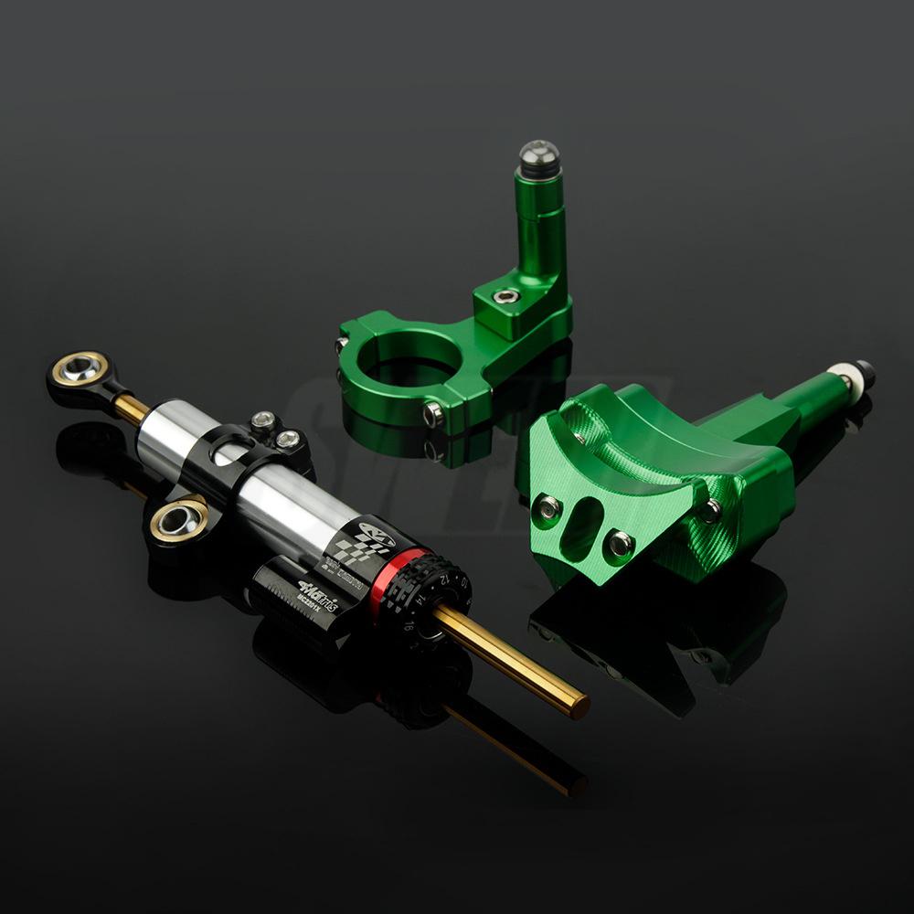 Motorcycle Steering Stabilize Damper Bracket For Kawasaki Ninja400 2017-2025 Mounting Kit Motorcycle Accessories CNC