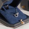 Double Circle Link Necklace Minimalist Jewelry Interlocking Creative Unique Gift Niche Light Luxury Accessory