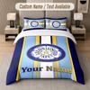 Ensemble de literie personnalisé Motif Leeds United, Impression Nom Texte 1 Housse de couette plus 2 Taies d'oreiller Textile de maison