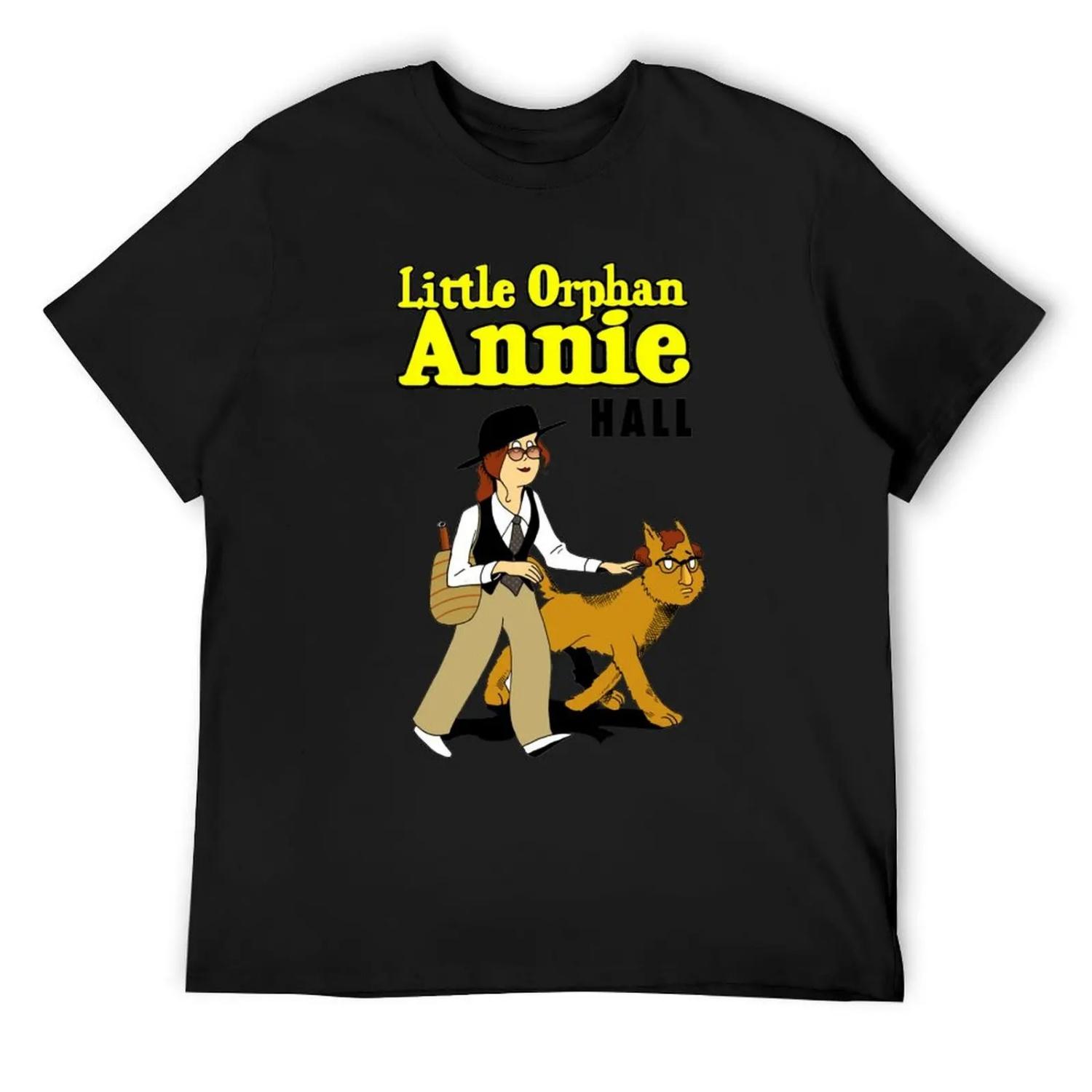 Футболка Блузка Маленькая сирота Энни Холл хлопок графические футболки однотонные больших размеров мужская одежда S